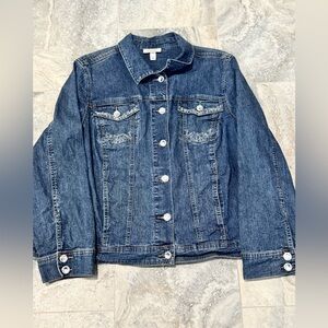 dressbarn Dark Blue Denim Jacket